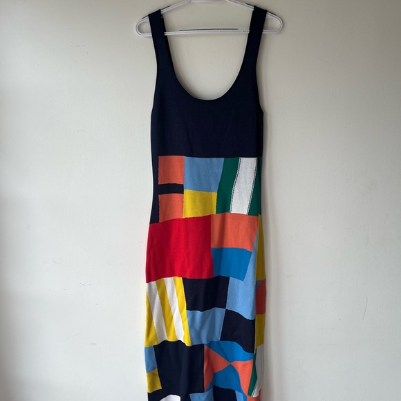 STAUD Colorblock Midi Dress - Multicolor - Picture 6 of 8